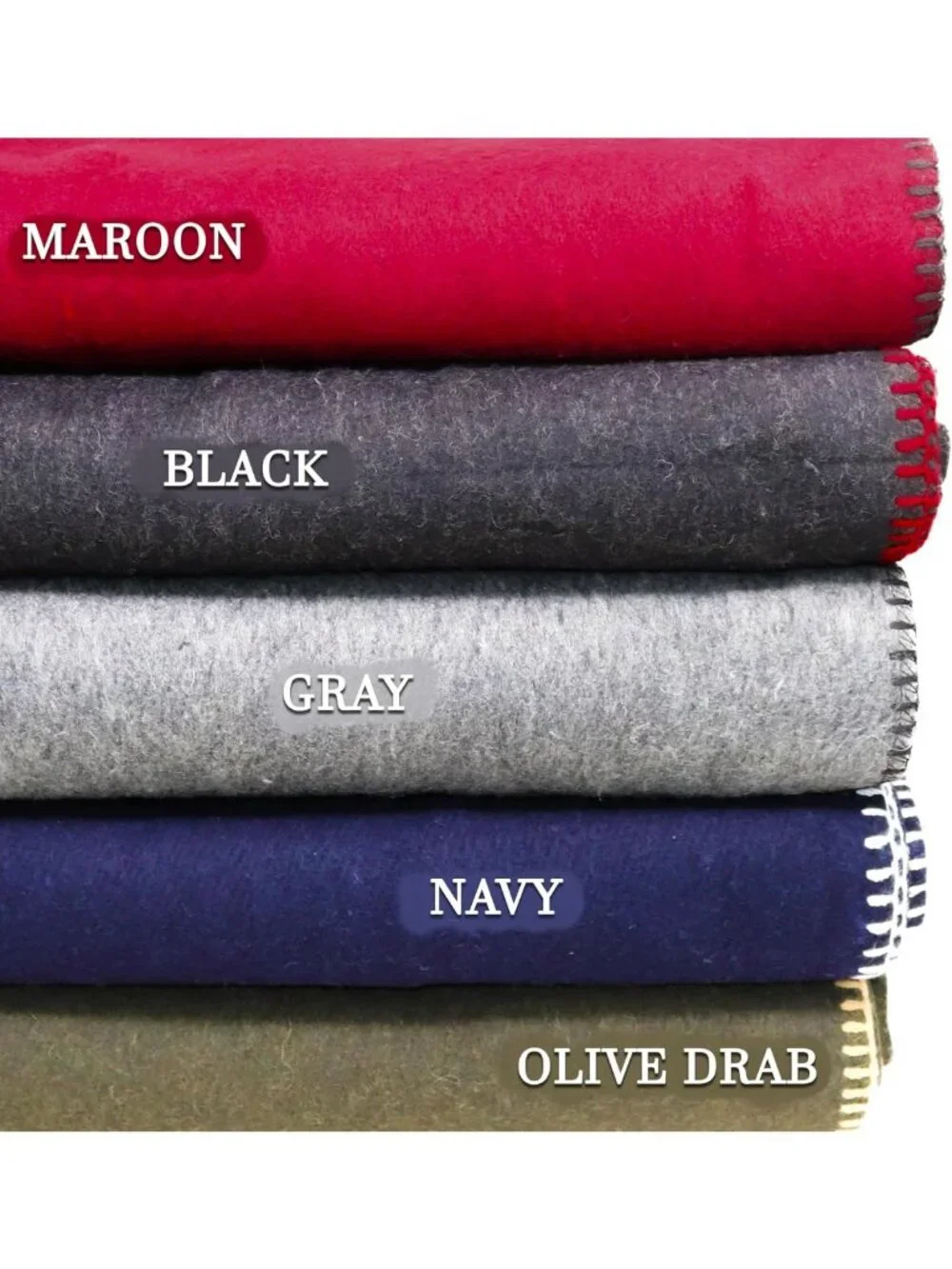 Heavy Duty Fire Retardant Wool Blanket for Camping, Survival & Emergency Use